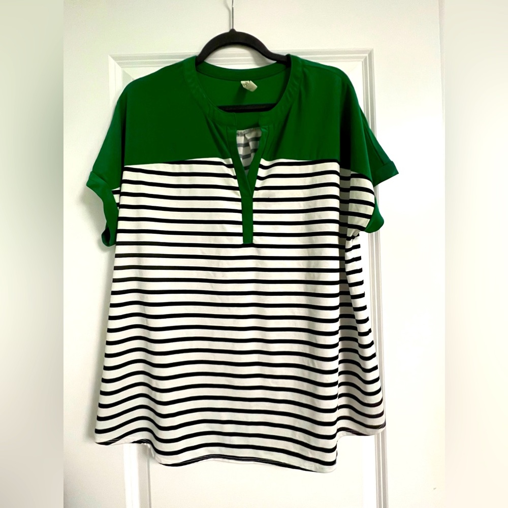 PerSeption Concept XL Color Block Blouse**